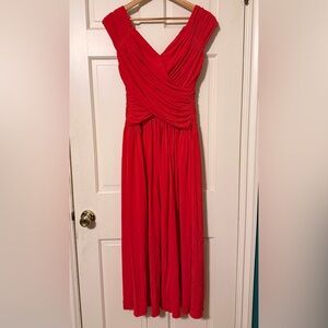 Rosetta Getty Vibrant Red Maxi Dress